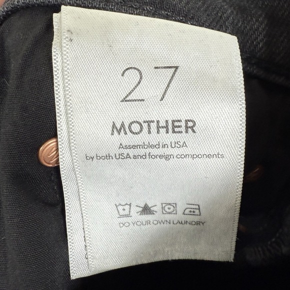 MOTHER The Weekender Jeans Women's 27 (27/31) Black Flared Stretch Denim NEW - Picture 8 of 11